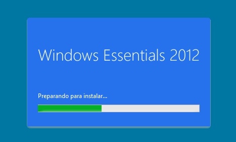 Comienza la instalación de Microsoft Essentials